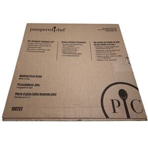 Pampered Chef Medium Pizza Stone #100252 Stoneware NEW